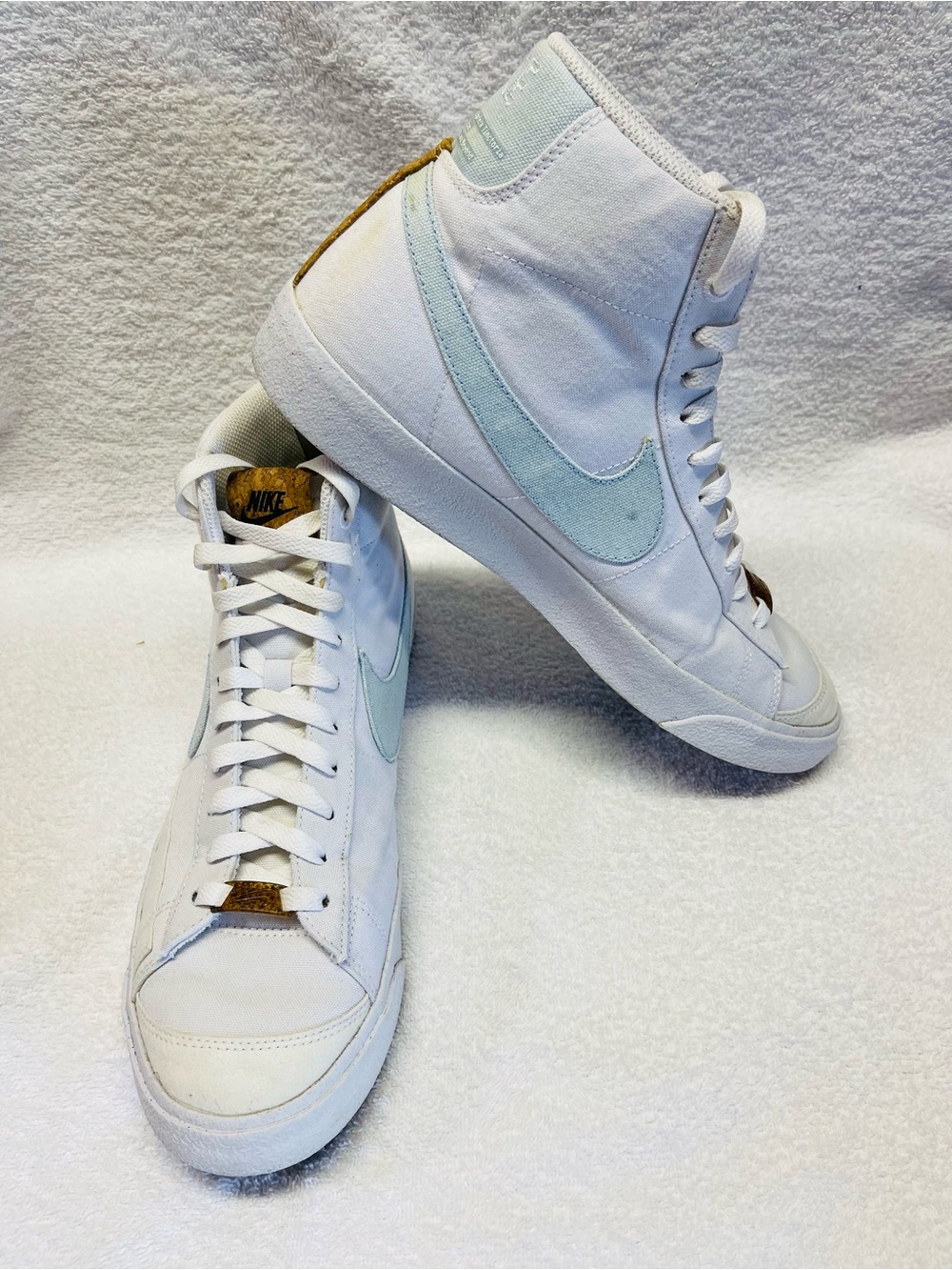 Nike Blazer Mid 77 Indigo High Top Men’s Shoes Size 10 White Floral Sneakers